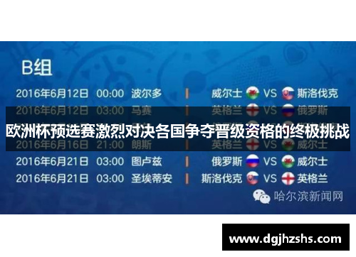 欧洲杯预选赛激烈对决各国争夺晋级资格的终极挑战